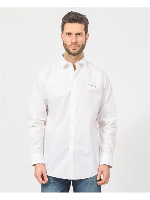 Chemise Richmond X pour homme avec logo sur la poitrine RICHMOND X | UMP25340CAWHITE